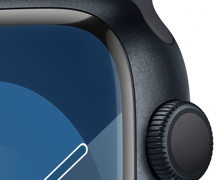 Apple Watch Series 9 GPS 41mm Midnight Aluminum Case w. Midnight Sport Band - S/M (MR8W3)